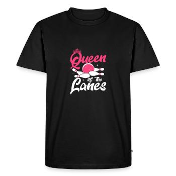 Queen Of The Lanes Bowling StrikeTeam Player - Men's Premium Organic T-Shirt - black - Front - Nico (187cm)