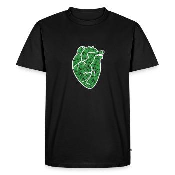 Clover Heart Cardiac Nurse St. Patricks - T-shirt Premium bio Homme - noir - Devant - Nico (187cm)