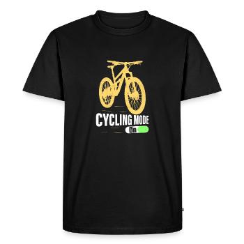 Mode vélo sur vélo - T-shirt Premium bio Homme - noir - Devant - Nico (187cm)