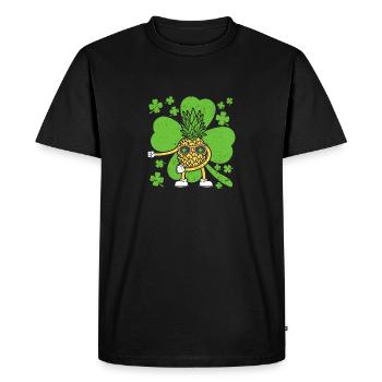 St. Patrick's Day Floss Dance Irish Floss - Men's Premium Organic T-Shirt - black - Front - Nico (187cm)