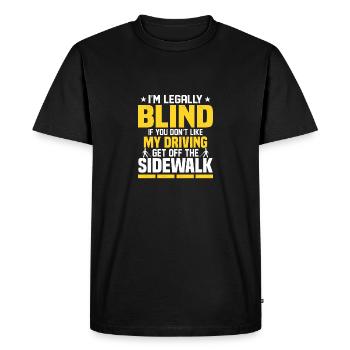 Je suis légalement aveugle aveugle Canne de cécité - T-shirt Premium bio Homme - noir - Devant - Nico (187cm)