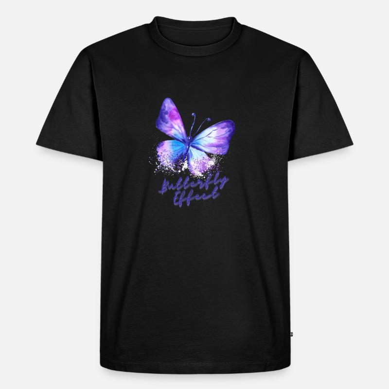 Butterfly effect - Männer Premium Bio T-Shirt - Schwarz