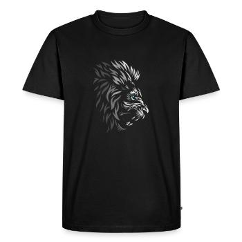 Lion in profile - Men's Premium Organic T-Shirt - black - Front - Nico (187cm)