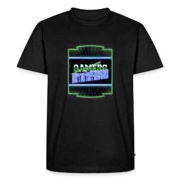 humor gift even left my gaming dice dice - Men's Premium Organic T-Shirt - black - Front - Nico (187cm)