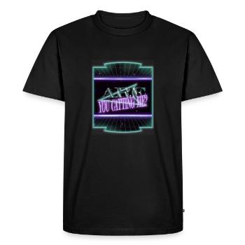 blague animal de compagnie chat fun anniversaire gros chat chat humour animal - T-shirt Premium bio Homme - noir - Devant - Nico (187cm)