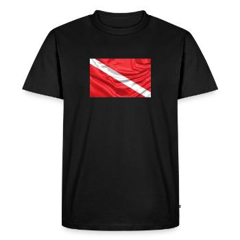 Dive Flag - Männer Premium Bio T-Shirt - Schwarz - Vorne - Nico (187cm)