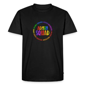 Admin Squad Admin Assistant Administrative Cool - Men's Premium Organic T-Shirt - black - Front - Nico (187cm)