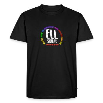ELL Squad School Assistant Humour Langue anglaise - T-shirt Premium bio Homme - noir - Devant - Nico (187cm)