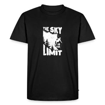Grimpeur Le ciel est la limite - T-shirt Premium bio Homme - noir - Devant - Nico (187cm)