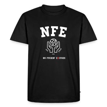 NFE (No Fuckin ́ Excuses) - Sauvez notre planète - T-shirt Premium bio Homme - noir - Devant - Nico (187cm)