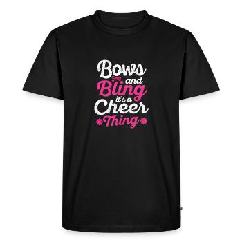 Broyer et souffler C’est une chose de joie - T-shirt Premium bio Homme - noir - Devant - Nico (187cm)