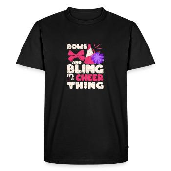 L’équipe de jeunes Cheerleader mignonne s’incline et saigne - T-shirt Premium bio Homme - noir - Devant - Nico (187cm)