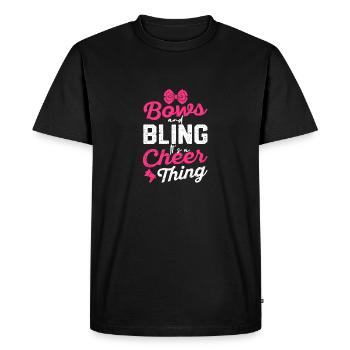 Bows & Bling It's A Cheer Thing | Cheerleading - Men's Premium Organic T-Shirt - black - Front - Nico (187cm)