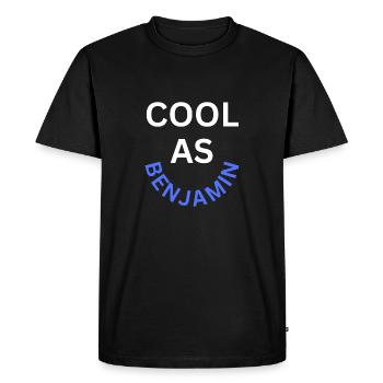 Cool as Benjamin Name - Men's Premium Organic T-Shirt - black - Front - Nico (187cm)