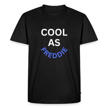 Cool as Freddie Name - Men's Premium Organic T-Shirt - black - Front - Nico (187cm)