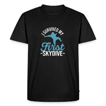 Skydiver I have my first - Men's Premium Organic T-Shirt - black - Front - Nico (187cm)