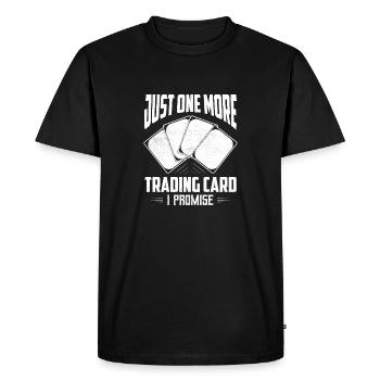 Just one more trading card I promise Card Collecto - Men's Premium Organic T-Shirt - black - Front - Nico (187cm)
