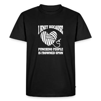 Knitter, Seamstress, Knitting, Tailor, Crochet - Men's Premium Organic T-Shirt - black - Front - Nico (187cm)