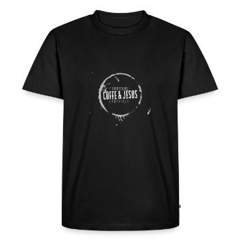 Coffee And Jesus Everything Is Possible - Men's Premium Organic T-Shirt - black - Front - Nico (187cm)
