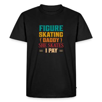 Patinage artistique Papa Elle patine Je paie Patineur F - T-shirt Premium bio Homme - noir - Devant - Nico (187cm)