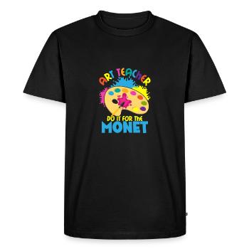 Professeur d’art Do It For The Monet Education Artist - T-shirt Premium bio Homme - noir - Devant - Nico (187cm)