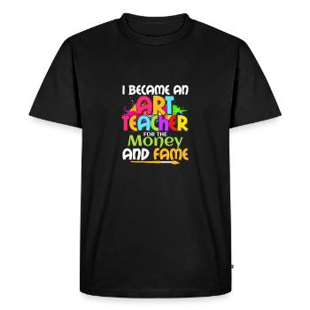 Je suis devenu professeur d’art pour l’argent et la renommée Edu - T-shirt Premium bio Homme - noir - Devant - Nico (187cm)
