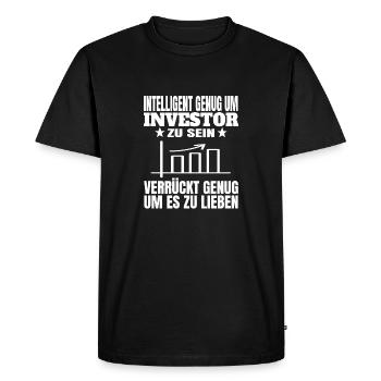 Stock Exchange Stock Market Share Prices Shares Investment - Men's Premium Organic T-Shirt - black - Front - Nico (187cm)