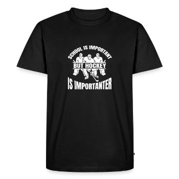 Joueurs de hockey sur glace Équipe de hockey sur glace Fan de hockey - T-shirt Premium bio Homme - noir - Devant - Nico (187cm)