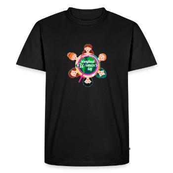 International Women's Day Theme 2023 Embrace Equit - Men's Premium Organic T-Shirt - black - Front - Nico (187cm)