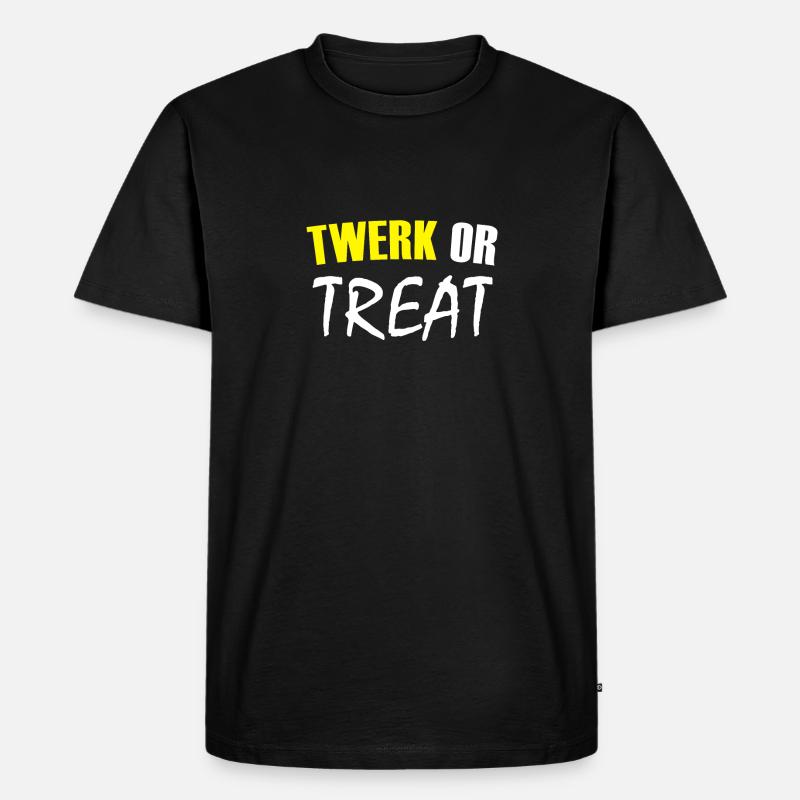 Twerk oder Treat Halloween - Männer Premium Bio T-Shirt - Schwarz