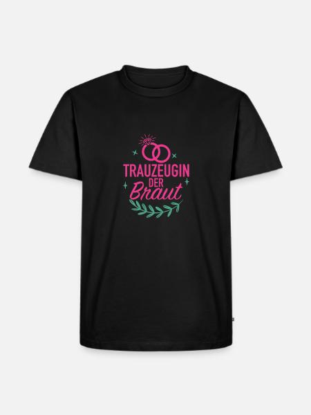 Trauzeugin der Braut - Männer Premium Bio T-Shirt - Schwarz