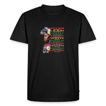Mois de l’histoire des Noirs de la fierté africaine et Juneteent - T-shirt Premium bio Homme - noir - Devant - Nico (187cm)