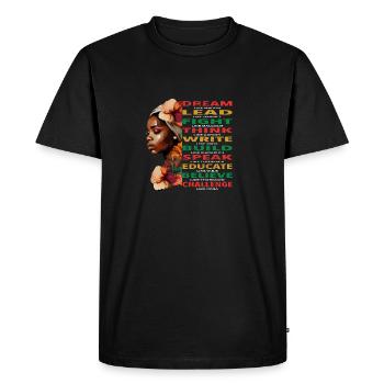 BLM African Pride Juneteenth et Black History Mon - T-shirt Premium bio Homme - noir - Devant - Nico (187cm)