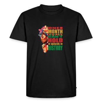 Mois de l’histoire des femmes noires et Juneteenth - T-shirt Premium bio Homme - noir - Devant - Nico (187cm)