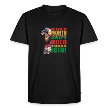 Mois de l’histoire des Noirs afro-américains de la fierté BLM - T-shirt Premium bio Homme - noir - Devant - Nico (187cm)