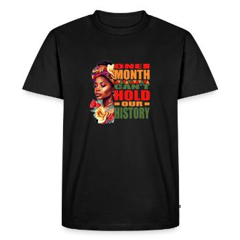Black History - Juneteenth One Month Can’t Hold Ou - T-shirt Premium bio Homme - noir - Devant - Nico (187cm)