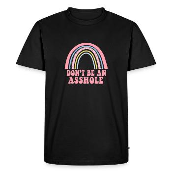 Ne sois pas un trou du cul drôle - T-shirt Premium bio Homme - noir - Devant - Nico (187cm)