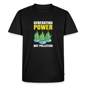 Nuclear science Nuclear power instead of coal power - Men's Premium Organic T-Shirt - black - Front - Nico (187cm)