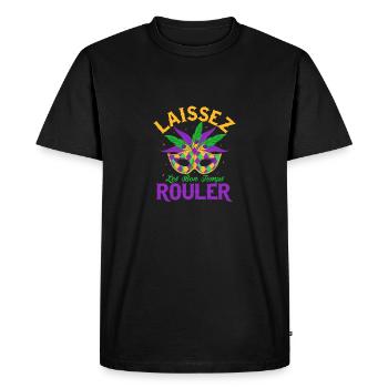 Laissez Les Bon Temps Rouler Mardi Gras Parade - T-shirt Premium bio Homme - noir - Devant - Nico (187cm)