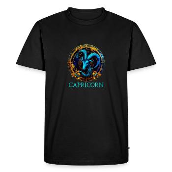 Embrassez votre identité Capricorne: Capricorn Pride Z - T-shirt Premium bio Homme - noir - Devant - Nico (187cm)