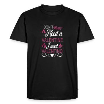 Valentino - Men's Premium Organic T-Shirt - black - Front - Nico (187cm)