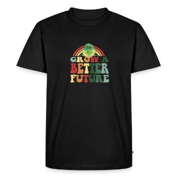 Bâtir un avenir meilleur - Famille du Jour de la Terre - T-shirt Premium bio Homme - noir - Devant - Nico (187cm)