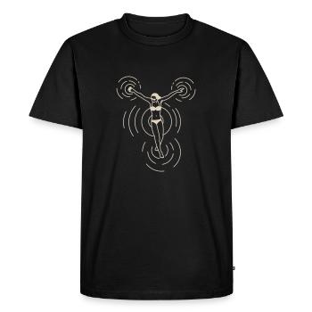Religion soleil et plage - T-shirt Premium bio Homme - noir - Devant - Nico (187cm)