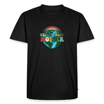 Respectez votre Heure Terre Mère Jour de la Terre - T-shirt Premium bio Homme - noir - Devant - Nico (187cm)