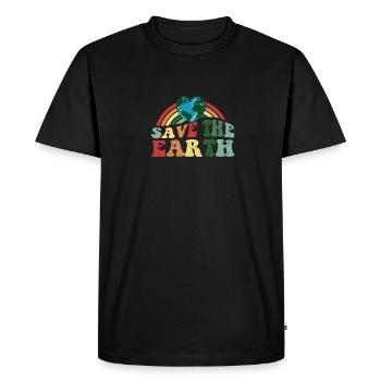 Sauvez la Terre - Jour de la Terre Vintage Classique - T-shirt Premium bio Homme - noir - Devant - Nico (187cm)