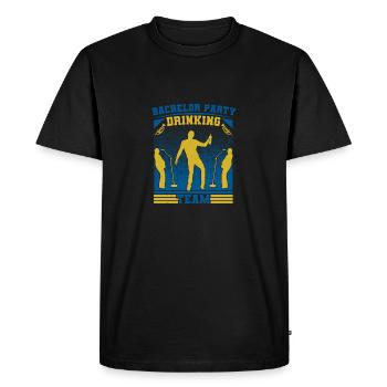 ÉQUIPE DE BEUVERIE DE L’ENTERREMENT DE VIE DE GARÇON - T-shirt Premium bio Homme - noir - Devant - Nico (187cm)
