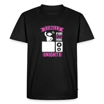 SINGLE FOR ONE MORE NIGHT 2 - Men's Premium Organic T-Shirt - black - Front - Nico (187cm)