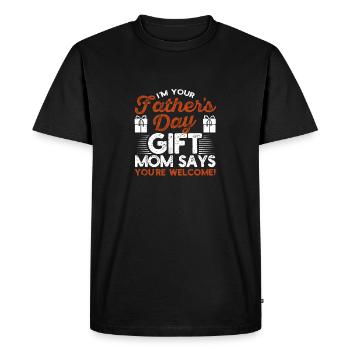 Father's Day daughter son proud daddy husband dad - Men's Premium Organic T-Shirt - black - Front - Nico (187cm)