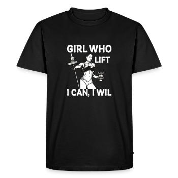 Women who lift - Men's Premium Organic T-Shirt - black - Front - Nico (187cm)