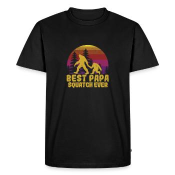 Meilleur squatch Papa Ever Funny Sasquatch - T-shirt Premium bio Homme - noir - Devant - Nico (187cm)